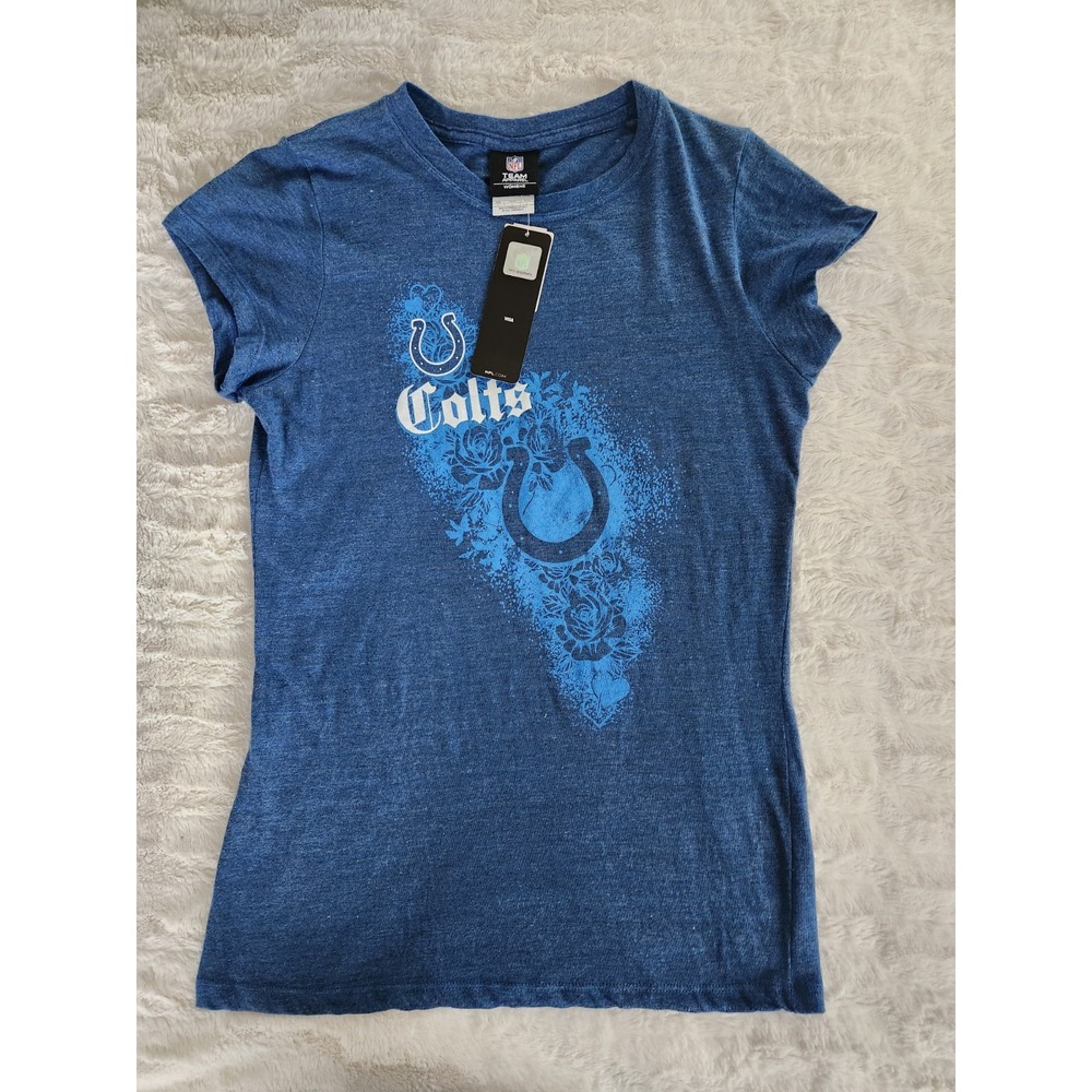 NFL Team Apparel Baby Doll Tee Indianapolis Colts Womens Large NWT